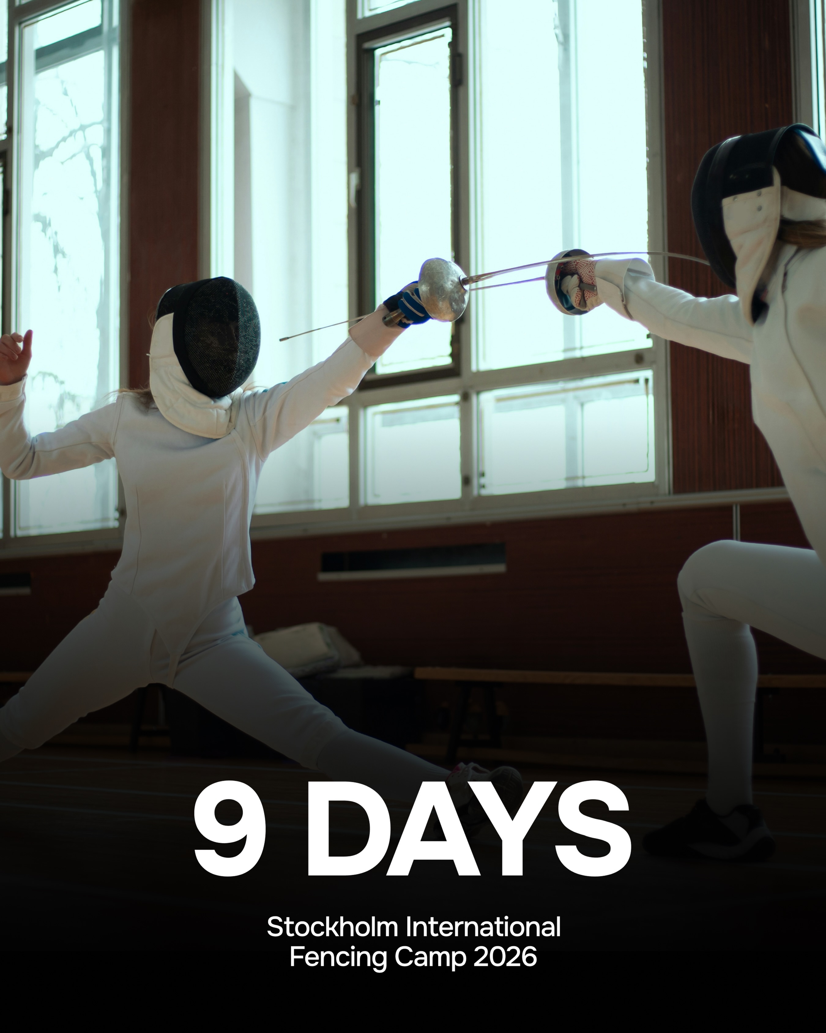 Only 9 days until the first Stockholm Fencing Camp kicks off! 🤺
We’re so excited to welcome fencers from around the world for an unforgettable week of training, sparring, and new friendships at Bosön, Sweden’s Olympic Training Centre.
Safe travels to everyone joining us—we can’t wait to see you in Stockholm!
#StockholmFencingCamp2026